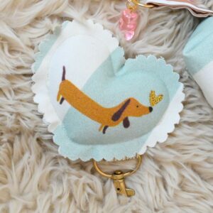 Porte clef coeur Puppy